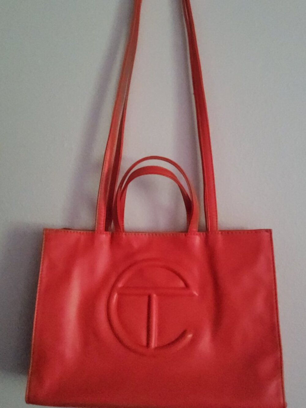Beautiful Telfar Orange Shopper Tote Bag Medium 15"